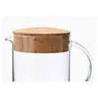 پارچ شیشه ای آب مدل +IKEA360 درب بامبو 