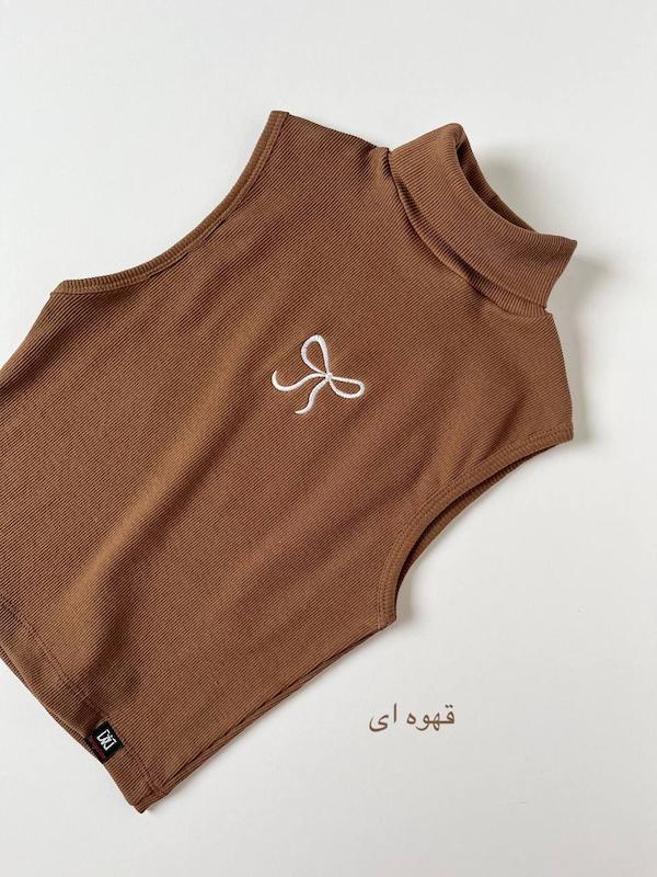 کراپ تاپ یقه اسکی گلدوزی
