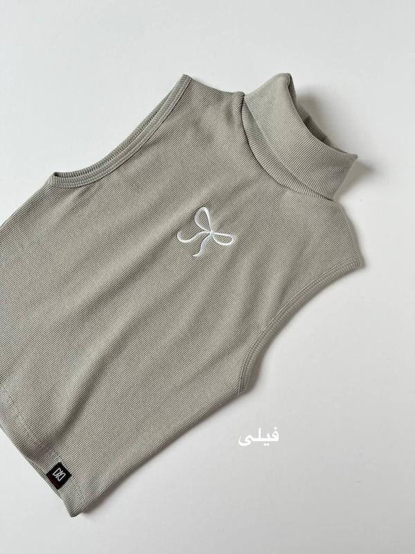 کراپ تاپ یقه اسکی گلدوزی