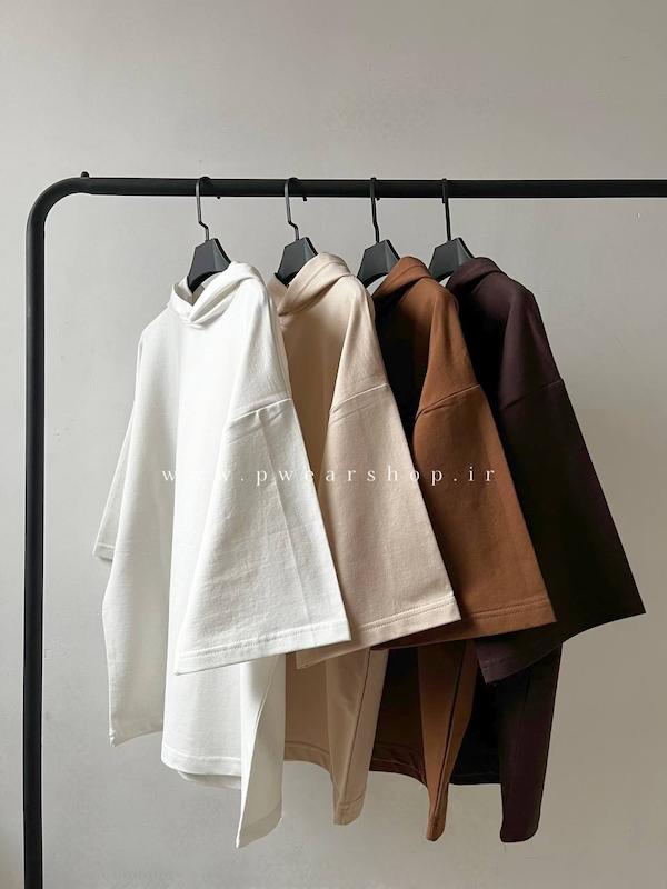 تیشرت باکسی کلاهدار