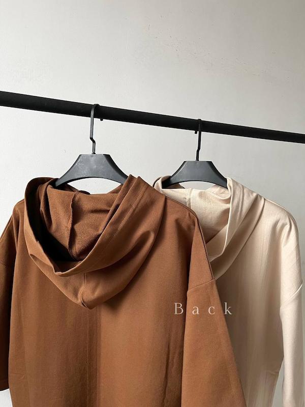 تیشرت باکسی کلاهدار