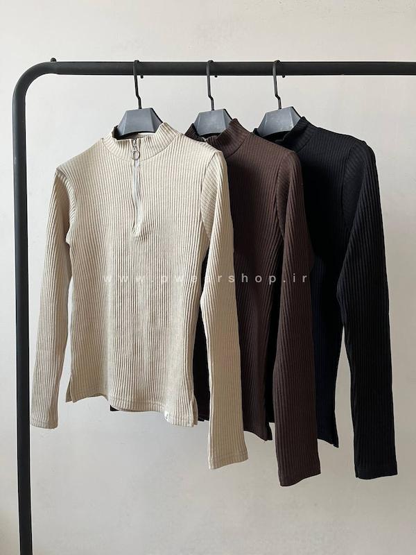 بلوز نیم زیپ بیسیک