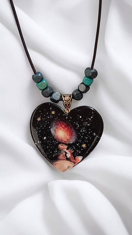 گردنبند رزینی شازده کوچولو و روباه 