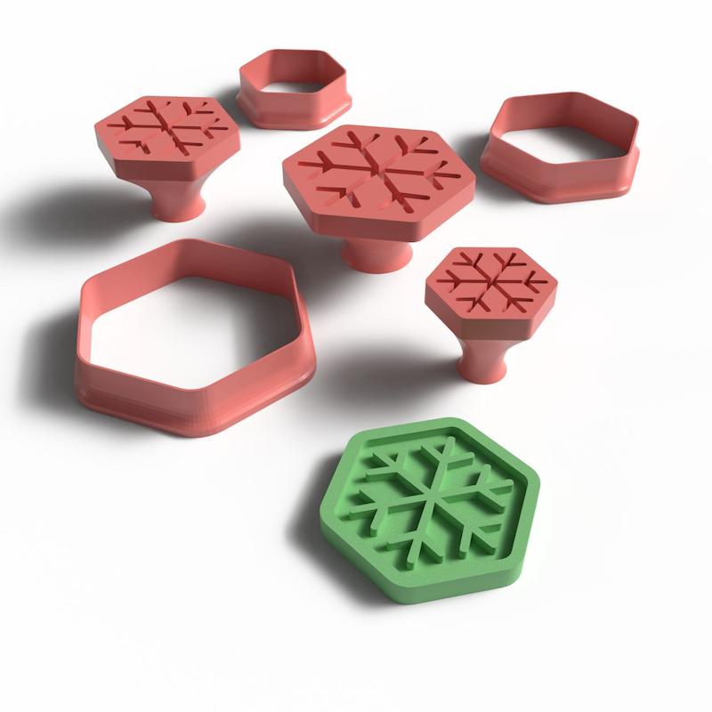 مهر و کاتر سفالگری کد st197(مهر برف/کاتر برف)