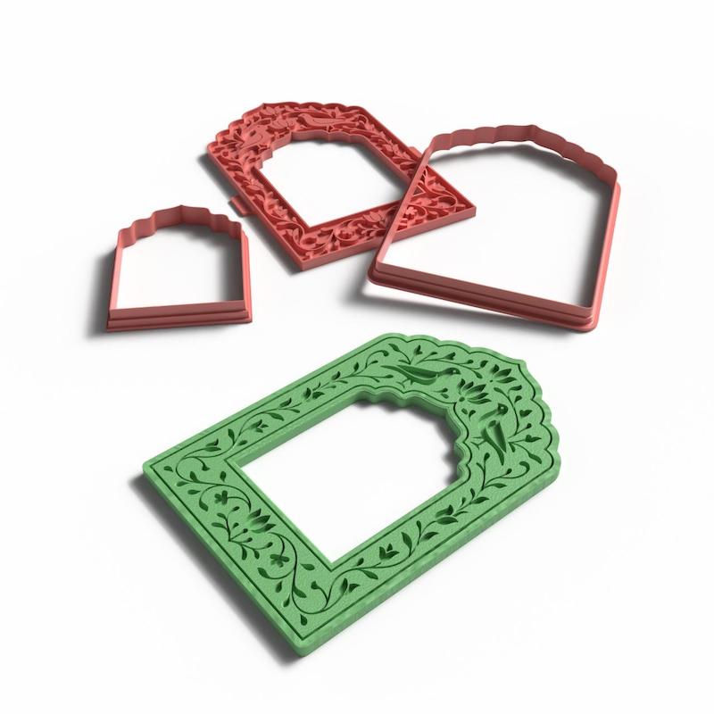 مهر و کاتر سفالگری کد st204- (مهر فریم آینه)