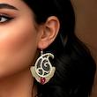 گوشواره پاپیه ماشه ترمه 