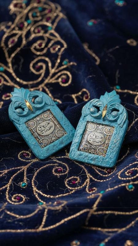 گوشواره پاپیه ماشه شعر علت عاشق ز علت‌ها جداست 