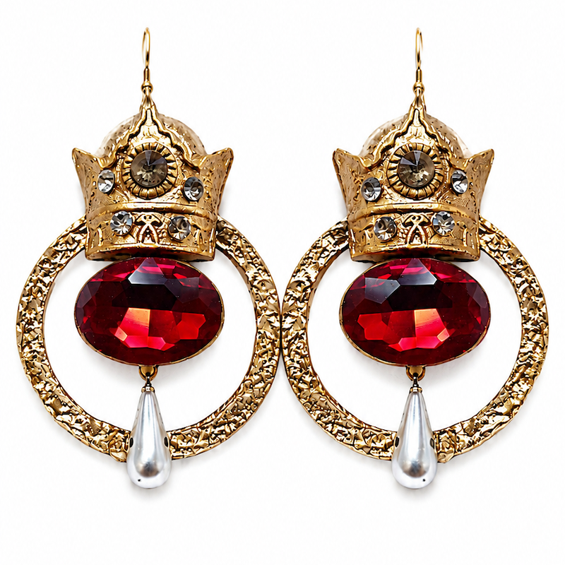 گوشواره مجلسی مدل تاج کد 002