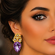 گوشواره پاپیه ماشه زرشکوفه