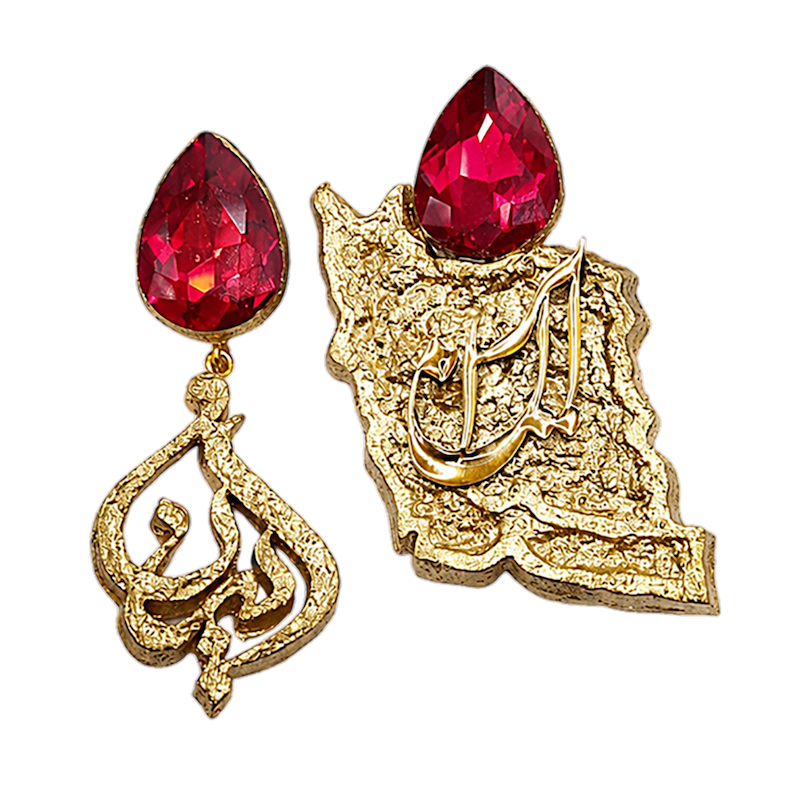 گوشواره پاپیه ماشه ایران کد 002 (4 رنگ بندی)