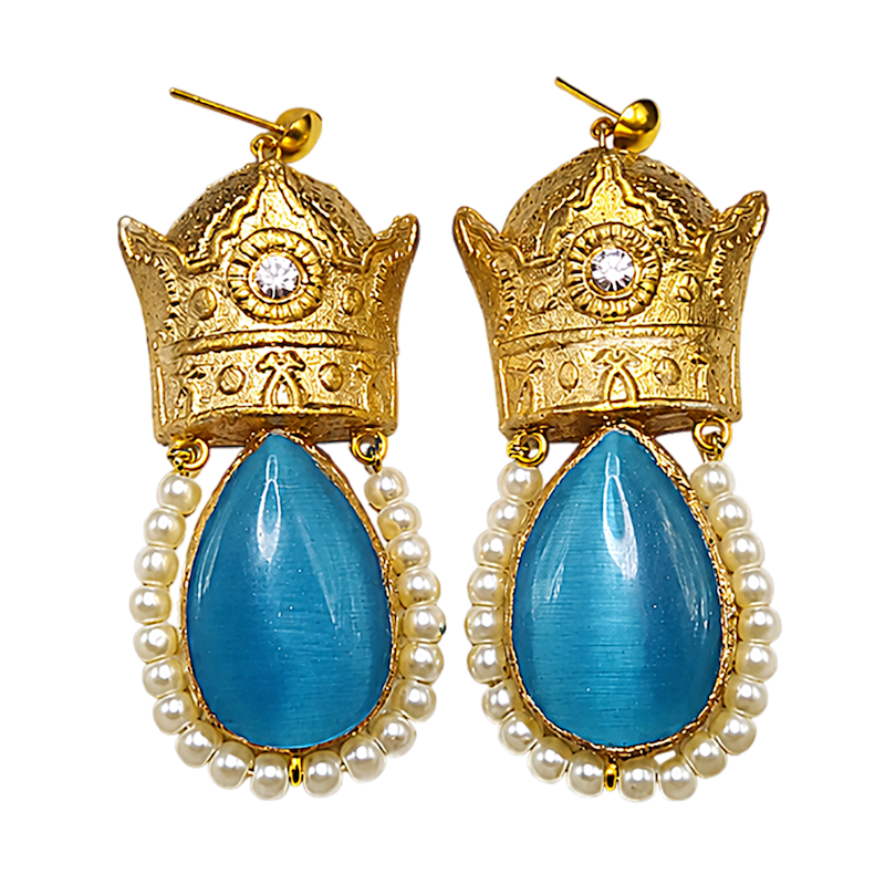 گوشواره مجلسی مدل تاج کد 001