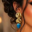 گوشواره پاپیه ماشه زرین موج 