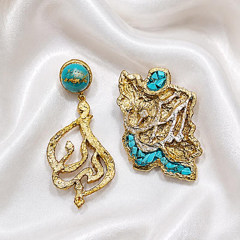 گوشواره پاپیه ماشه ایران کد 00۴