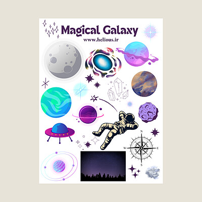 استیکر magical galaxy 