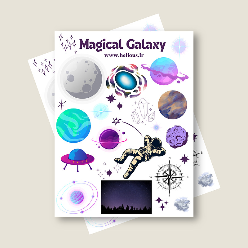 استیکر magical galaxy 