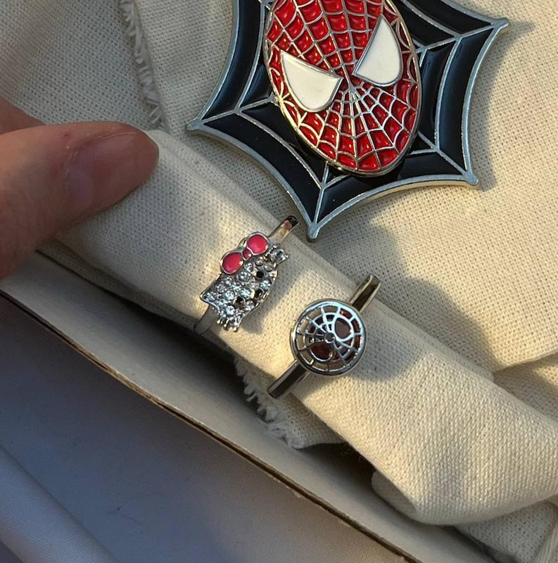 ست انگشتر هلوکیتی و اسپایدرمن🎀🕷️