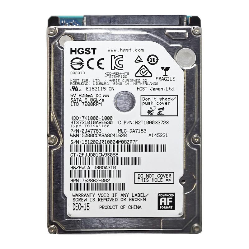 هارددیسک لپ تاپ HGST ظرفیت 1 ترابایت استوک