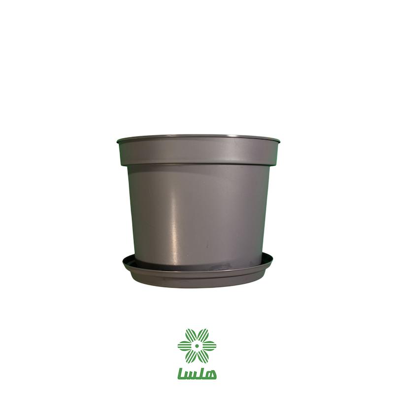 گلدان پاچیرا مدل A23 خاکستری به همراه زیرگلدانی