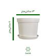 گلدان پلاستیکی مدل  P14 با زیرگلدانی – بسته ۸ عددی چند رنگ
