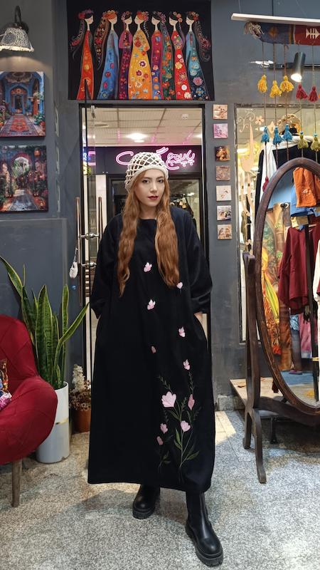 پیراهن مخمل لیلیوم