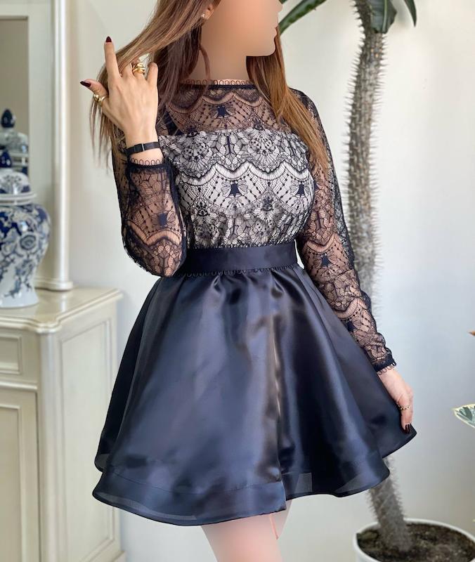 پیراهن دانتل کوتاه کد 1222