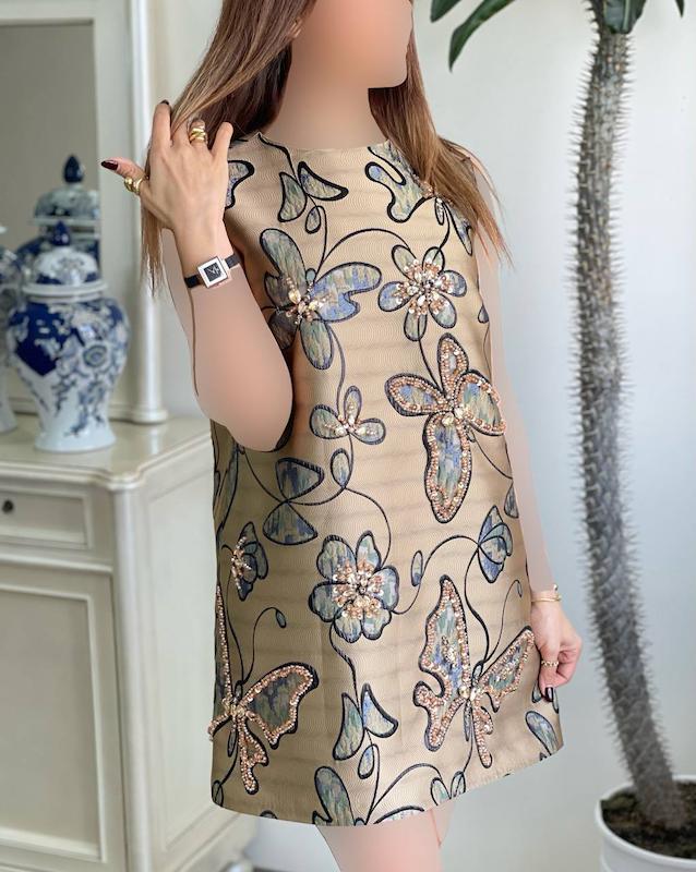 پیراهن ژاکارد پروانه کد 1233