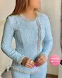 ست کت و شلوار دانتل طرح بقه کج کد محصول 1026