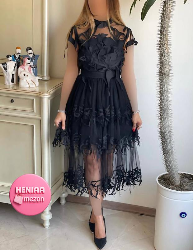 پیراهن سه لایه تور کد محصول 1035