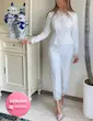 ست بلوز شلوار دانتل خورشیدی کد محصول 1037