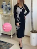 پیراهن شب گل ارکیده شاخ و برگ کد محصول 1078
