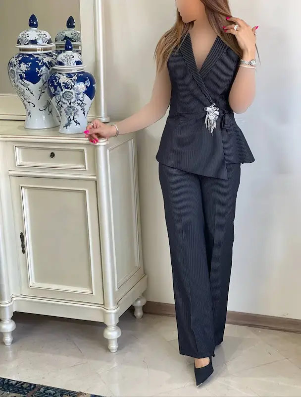 ست وست شلوار گورخری کد 1126