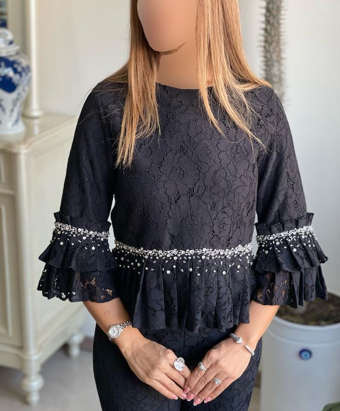 ست بلوز شلوار پایین پلیسه