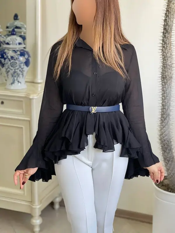 شومیز پایین چین کد 1165