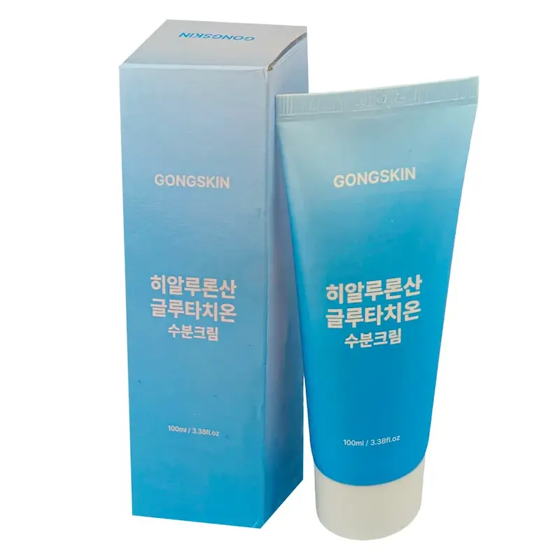 کرم مرطوب‌کننده و روشن‌کننده هیالورونیک اسید و گلوتاتیون گانگ‌اسکین Gongskin Hyaluronic Acid Glutathione Moisturizing Cream حجم ۱۰۰ میل