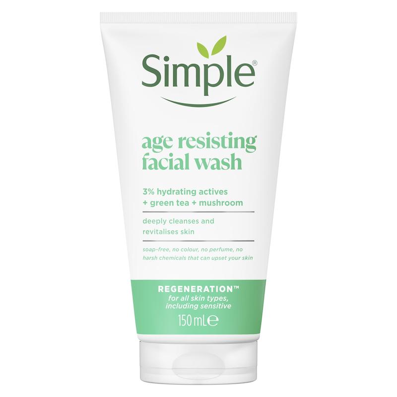 ژل شستشوی صورت ضد پیری سیمپل حجم 150 میل Age Resisting Facial Wash