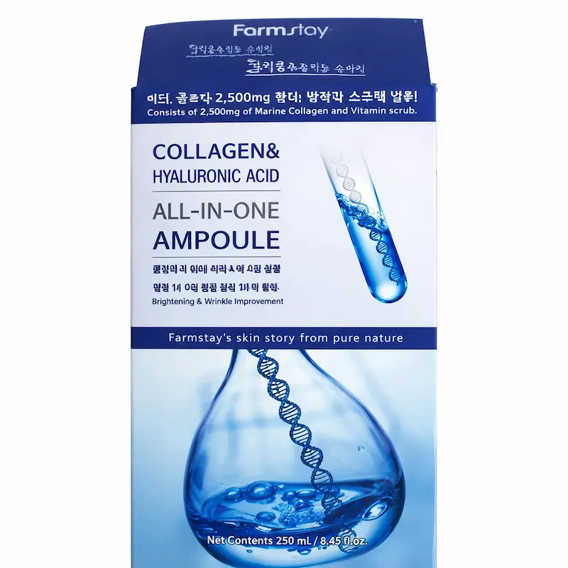 آمپول کلاژن و هیالورونیک اسید فارم استی | Farmstay Collagen and Hyaluronic Acid Ampoule حجم 250میل