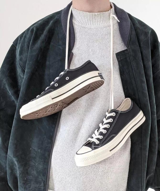 converse 1970 black low کانورس ۱۹۷۰ مشکی بدون ساق