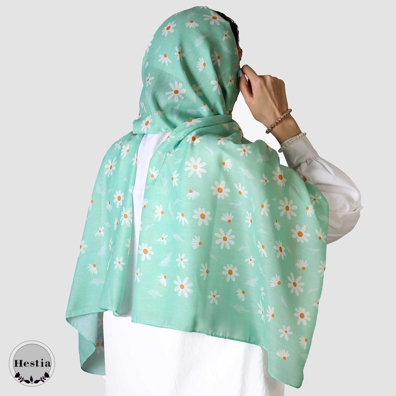 شال بابونه سبز