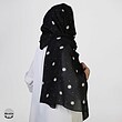 شال  بابونه با زمینه مشکی ( ایراد جزئی)