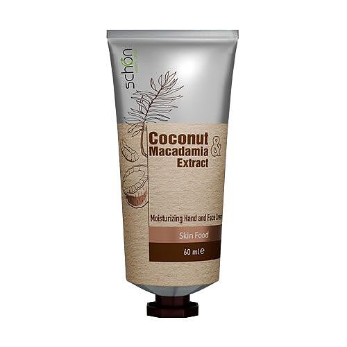 کرم مرطوب کننده نارگیل و ماکادمیا شون|moisturizing hand and face cream coconut macadamia schon  