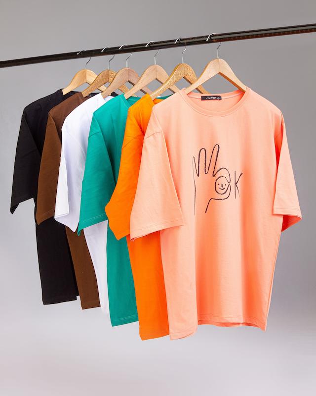 تیشرت قواره دار طرح ok 👌