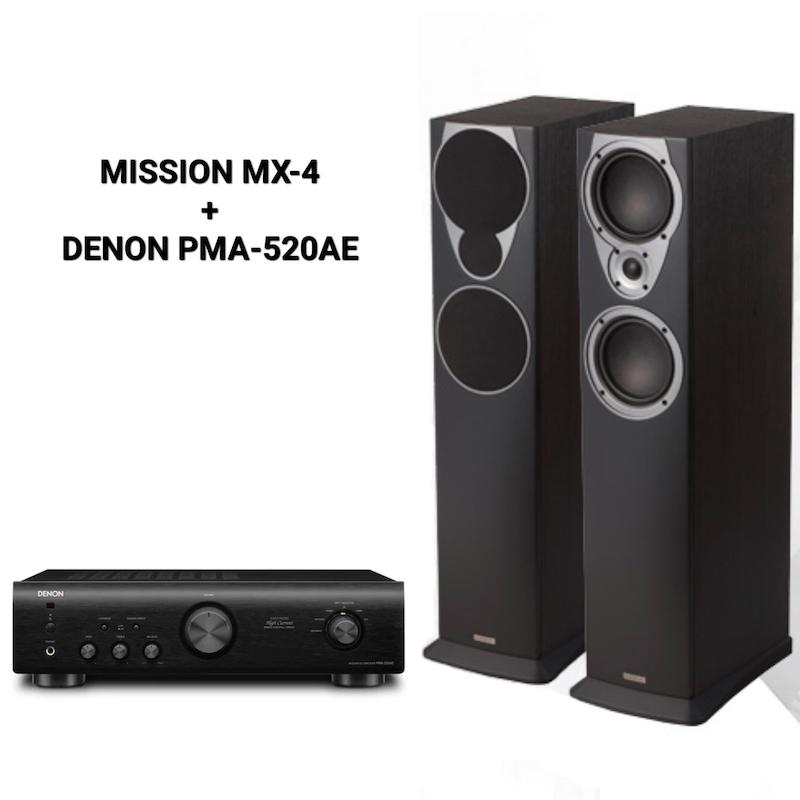 ست آمپلی فایر دنون PMA-520AE + میشن MX4