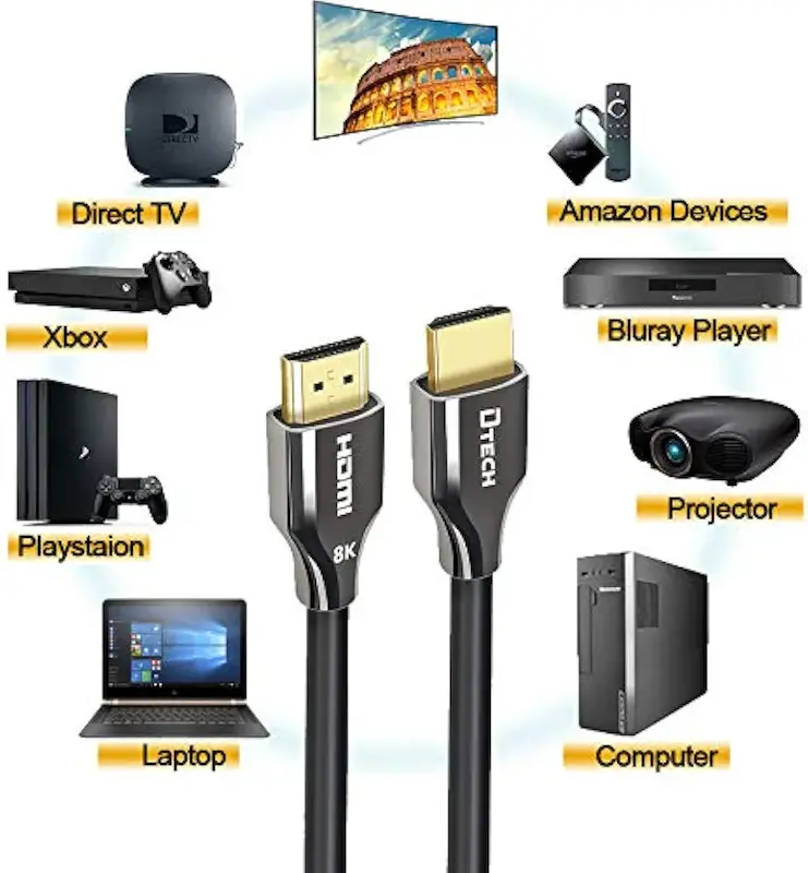 کابل HDMI D-TECH V2.1 8K در متراژ مختلف