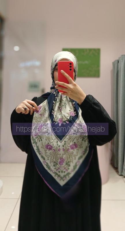 روسری کشمیر نخ سورمه ای