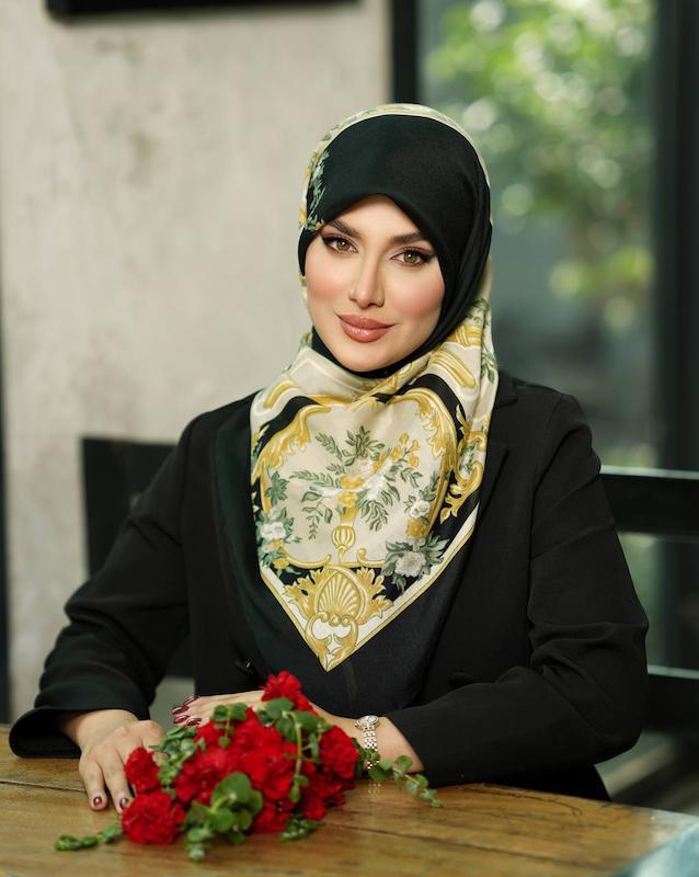 روسری کشمیر نخ مشکی ۲