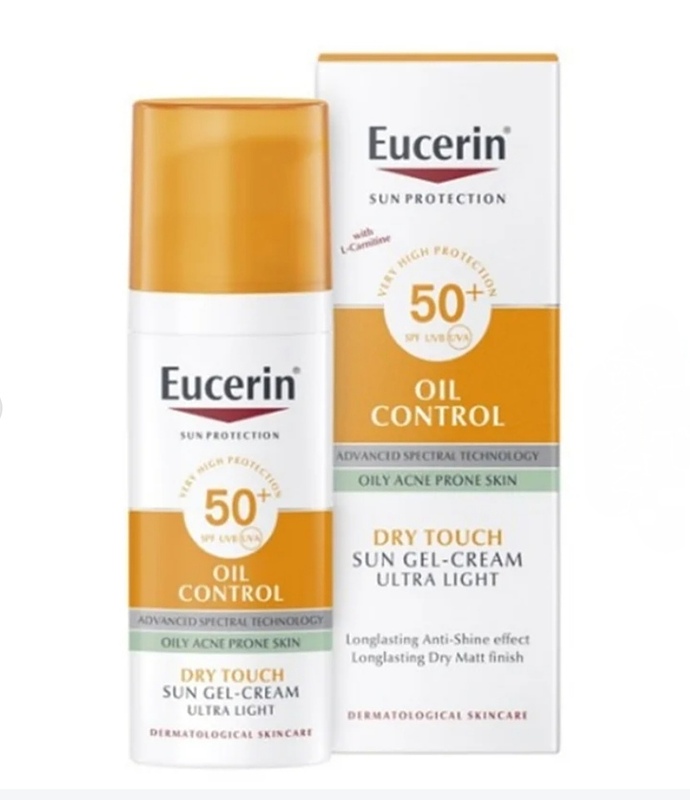 ژل ضد آفتاب و ضد جوش اوسرین EUCERIN مدل OIL CONTROL دارای SPF50 حجم 50 میل | مناسب پوست چرب