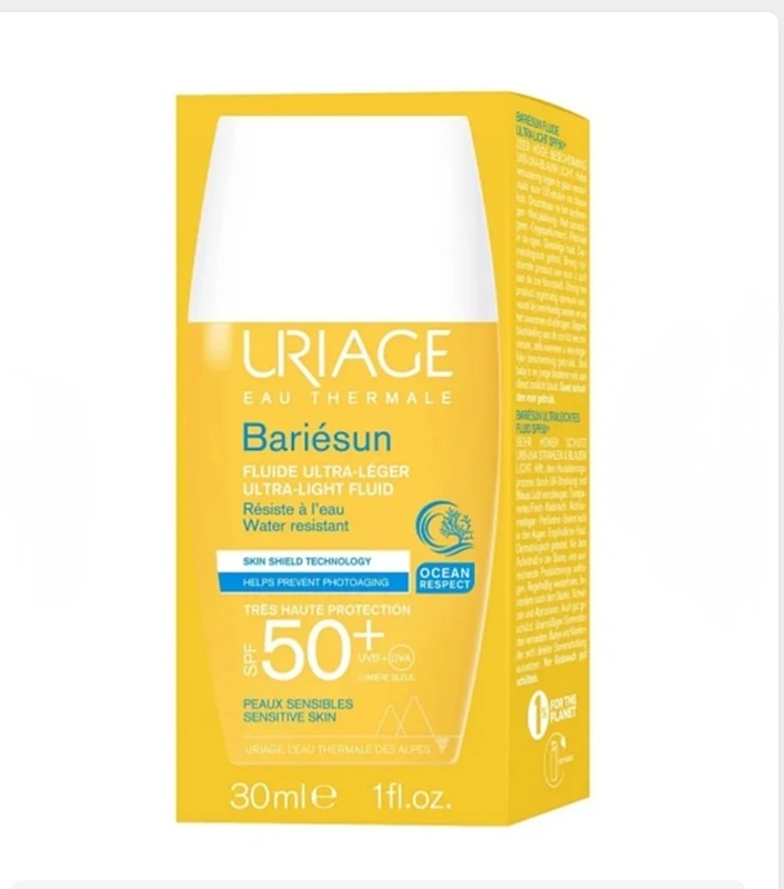 ضد آفتاب فلوئیدی اوریاژ URIAGE مدل باریسان BARIESUN حاوی +SPF50 حجم 30 میل | بدون رنگ، جوانساز