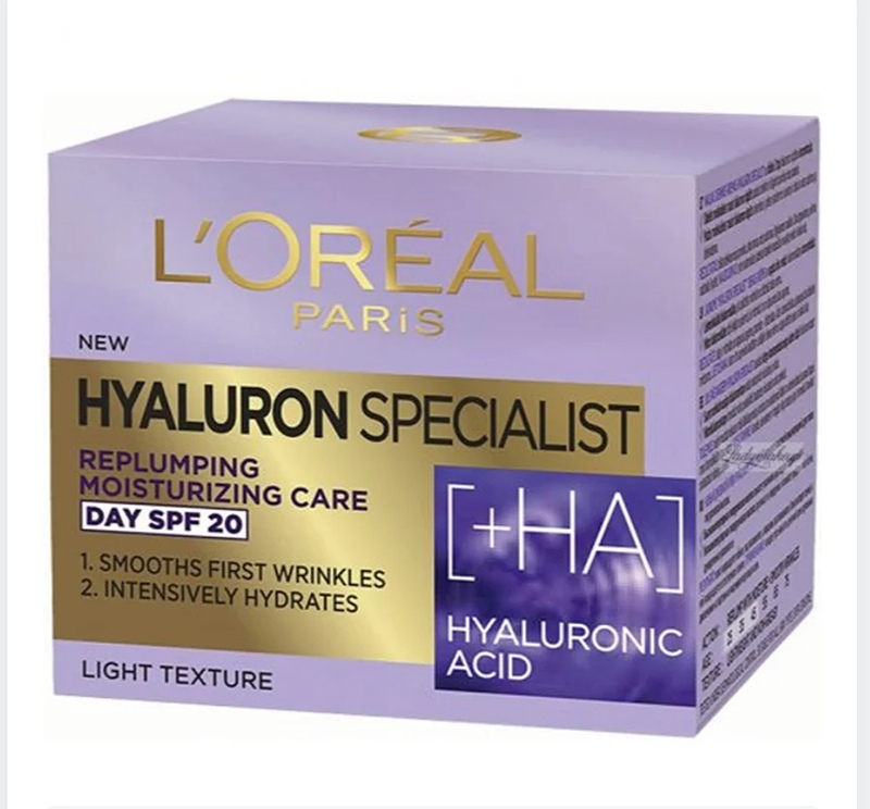 کرم لورال هیالورون آبرسان ضد چروک روز LOreal Hyaluron Specialist HA Replumping Moisturizing Care Day SPF20