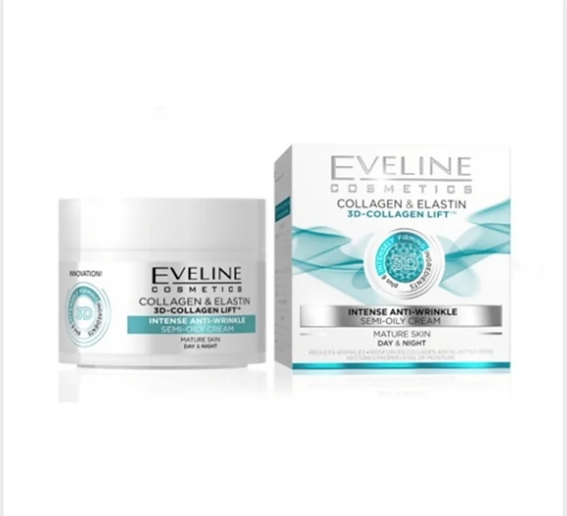 کرم ضد چروک و کلاژن و الاستین اولاین Eveline WHITE EXTREME 3D Deep Whitening Anti Wrinkle Day Cream