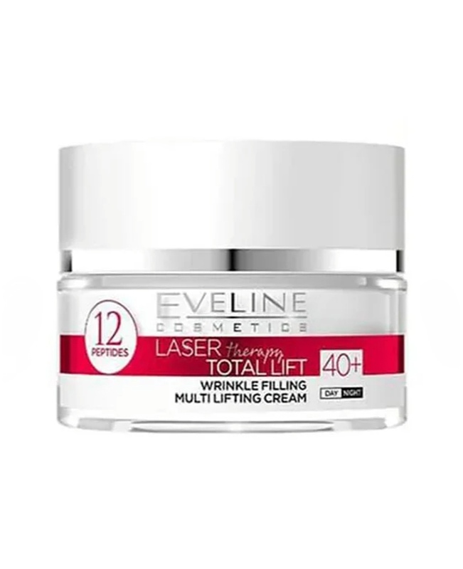 کرم ضد چروک و لیفتینگ اولاین Eveline Laser Therapy Total Lift Wrinkle Filling Cream 40+, 50ml